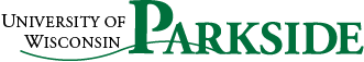 University of Wisconsin-Parkside green and black horizonal logo.